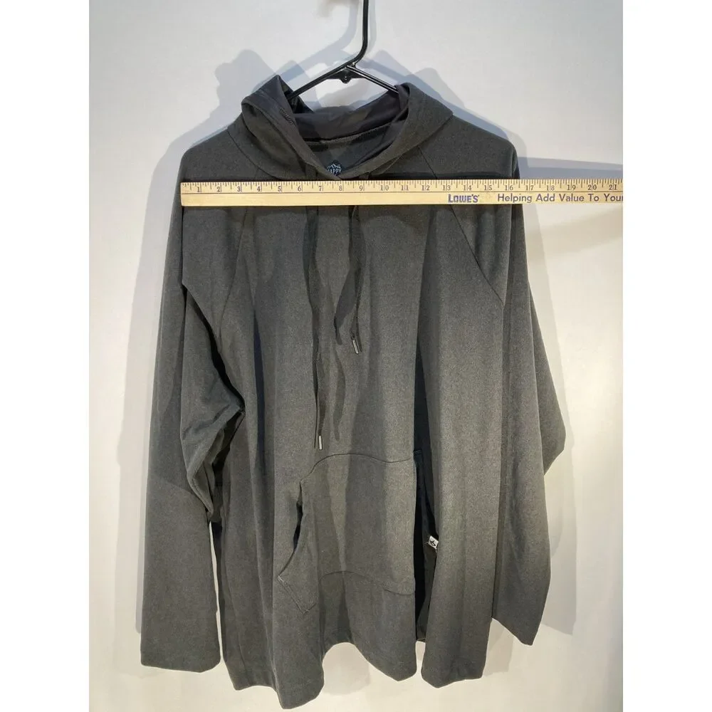 Torrid Happy Camper Hoodie 3X 3 Charcoal Gray Activewear Pullover Sweatshirt